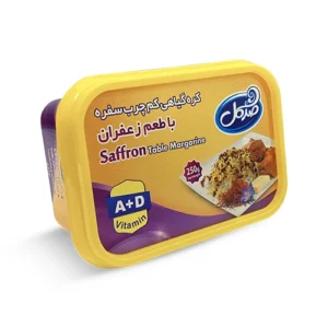 کره گیاهی (مارگارین) کم چرب سفره زعفرانی 250 گرمی صدگل (کارتن 12 عددی)